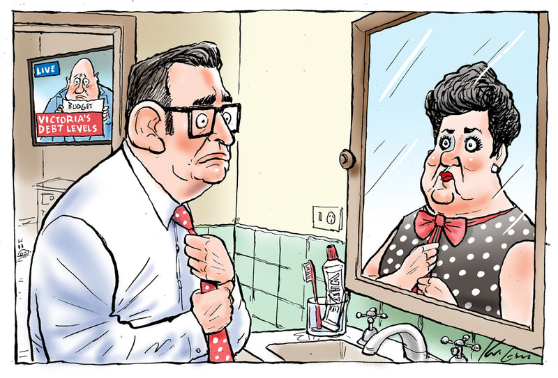 Victoria's budget on reflection | Australian Political Cartoon
