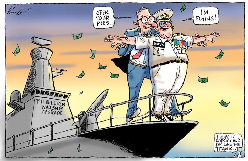 Warship upgrade | Australian Political Cartoon