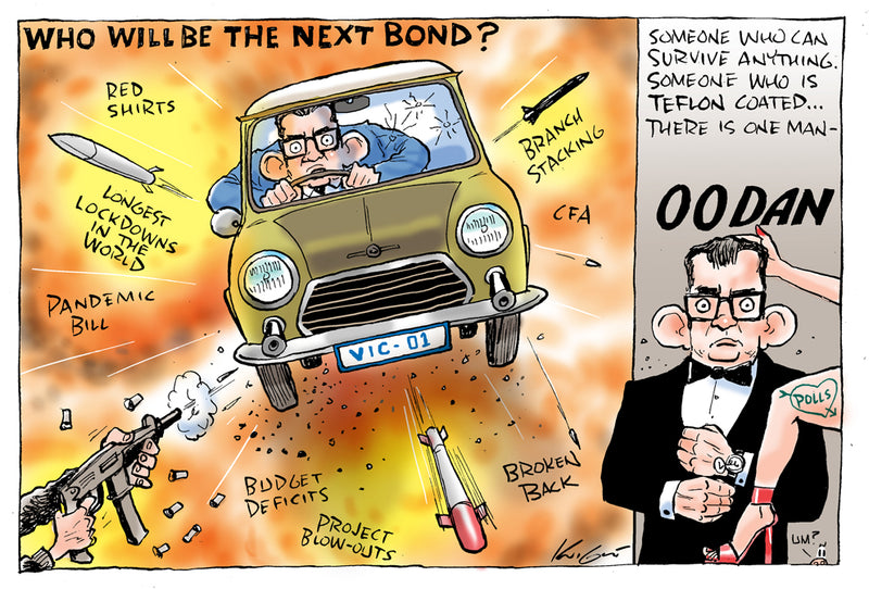 00Dan as the New Bond | Australian Political Cartoon