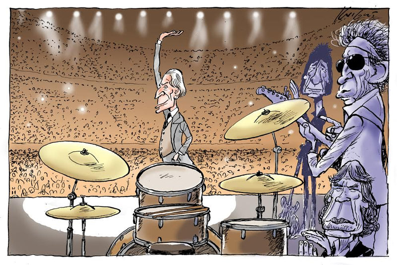 The Passing of Legendary Drummer Charlie Watts | Celebrity Cartoon