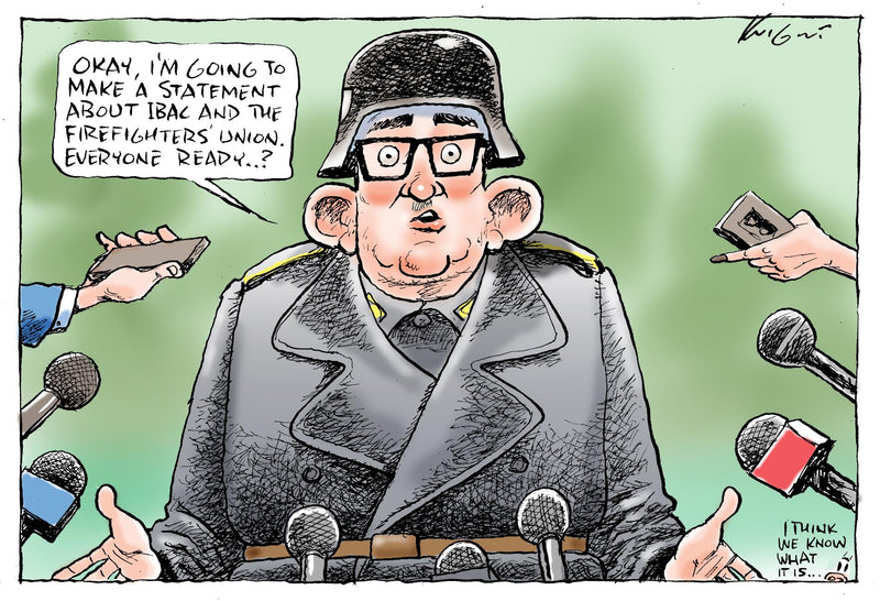 Daniel Andrews as Sergeant Schultz  | Australian Political Cartoon