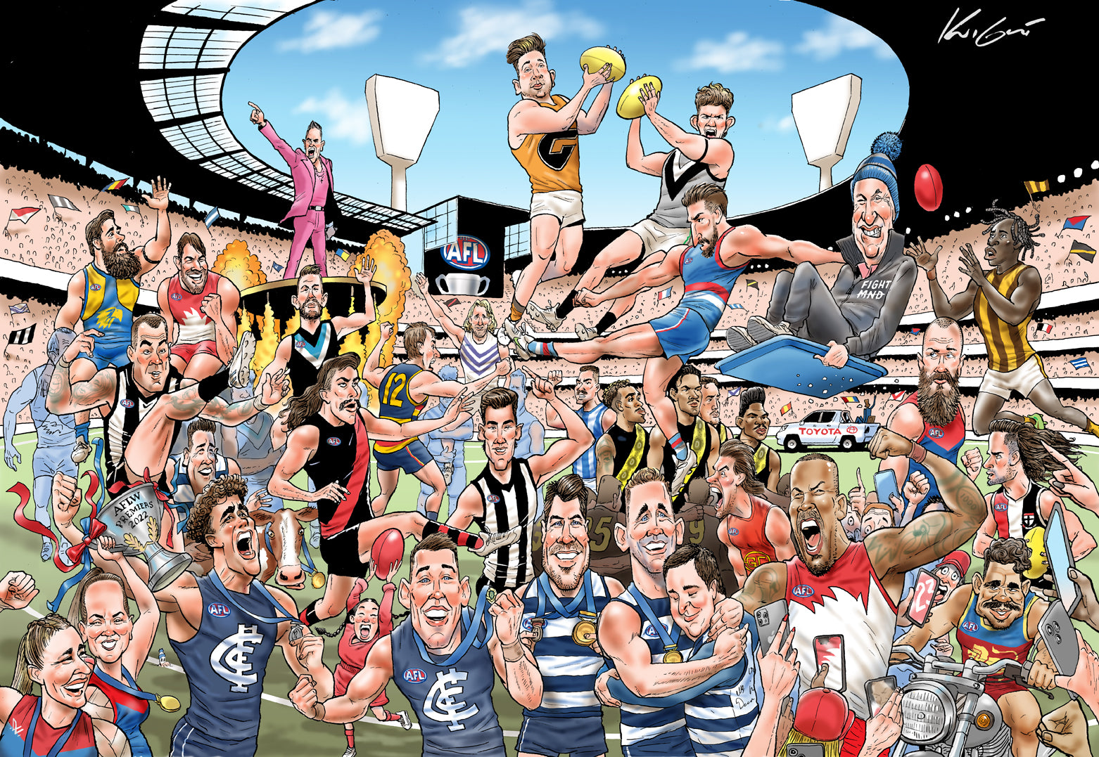 AFL Season 2022 Poster | Fontpage Covers – Knight Cartoons