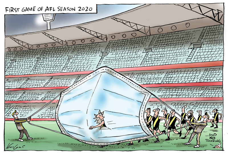 2020 AFL season to be played under strict Covid conditions | Sports Cartoon