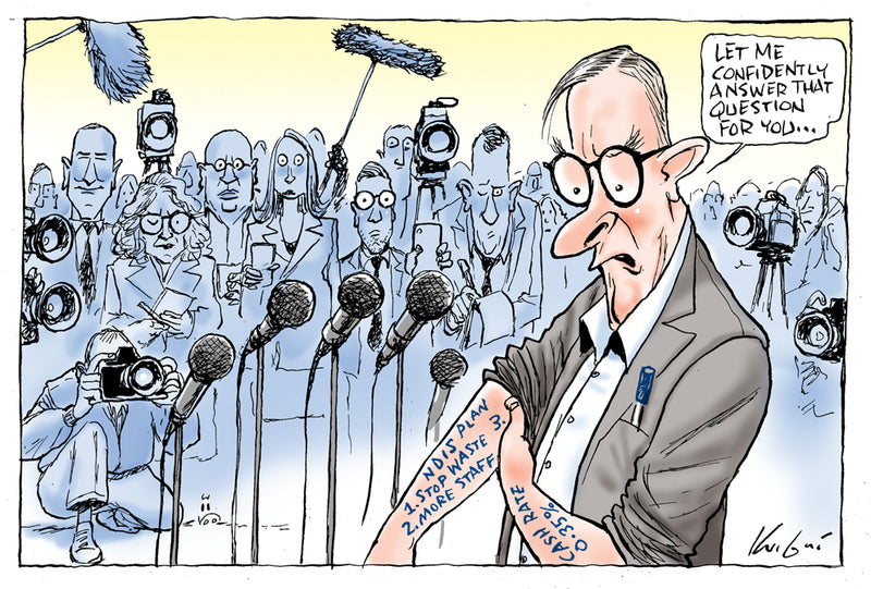 Albo's campaign questioning | Australian Political Cartoon