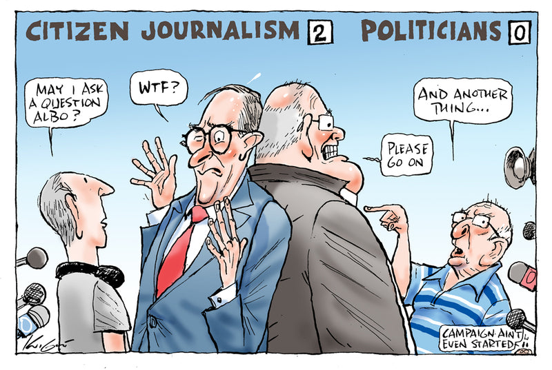 Albo and Scomo meet the people | Australian Political Cartoon