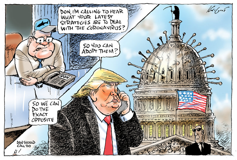 American leadership | Covid 19 Cartoon