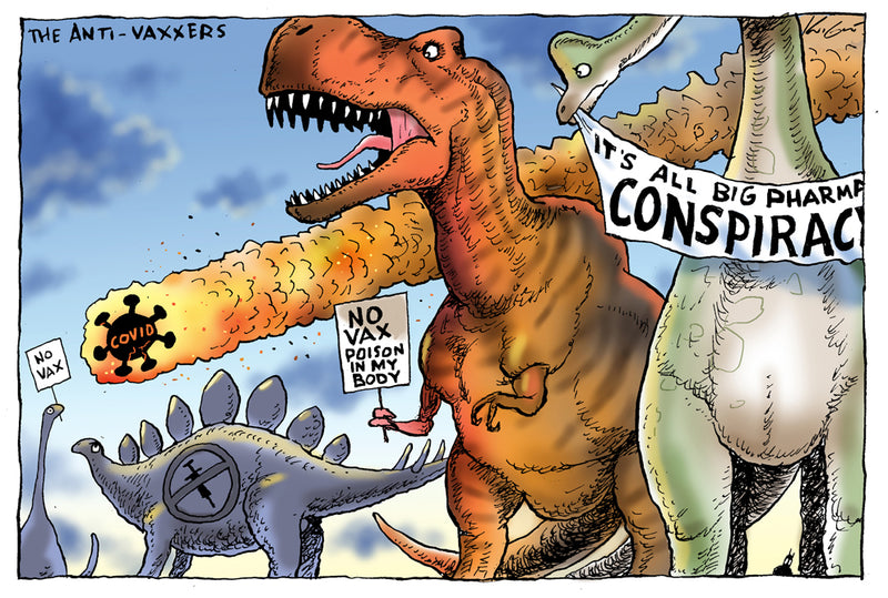 Anti-Vaxasaurus | Covid 19 Cartoon