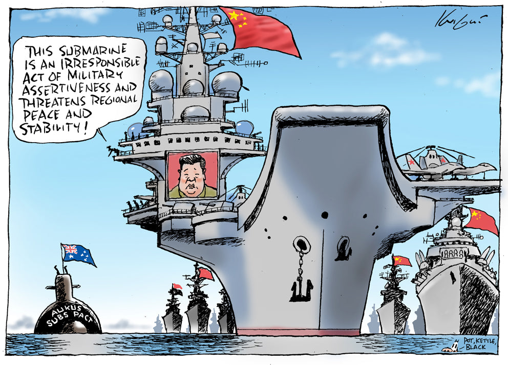 China's Naval Build-Up | Australian Political Cartoon – Knight Cartoons