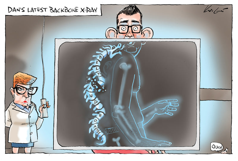 Dan's Back Problem | Australian Political Cartoon