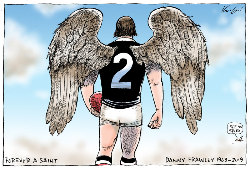 Danny Frawley Passes | Sports Cartoon