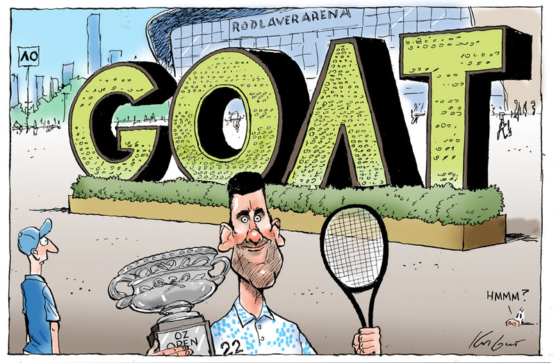 Djokovic wins the 2023 Oz Open | Sports Cartoon