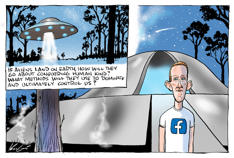 Facebook Rules Planet Earth Now | Major Event Cartoon