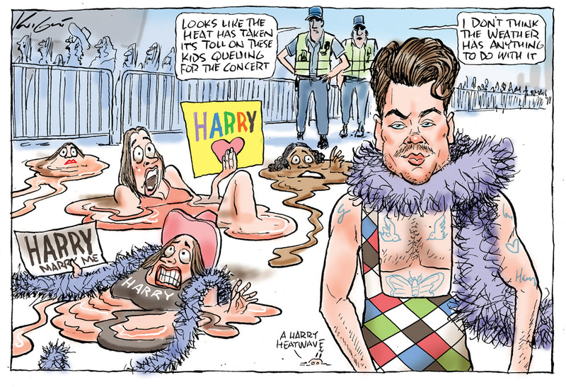 Harry Styles in Melbourne | Celebrity Cartoon