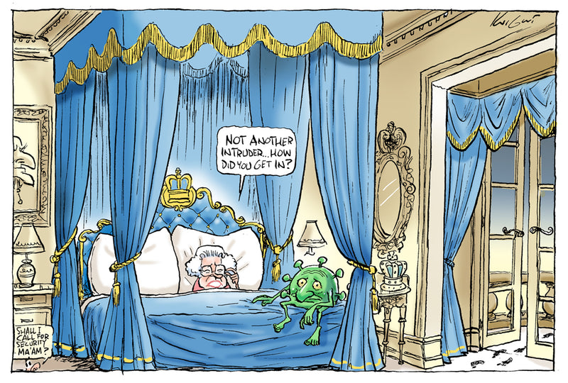 Her Majesty catches Covid | Covid 19 Cartoon