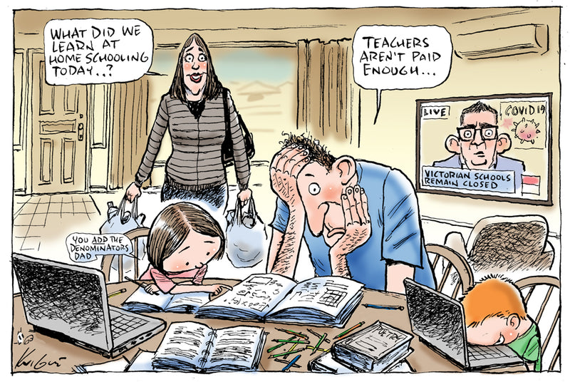 Home schooling in lockdown | Covid 19 Cartoon