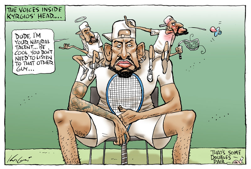 Inside Nick Kyrgios' head | Sports Cartoon