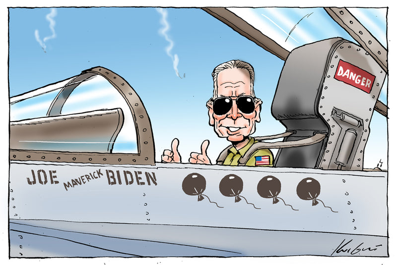 Joe Maverick Biden | International Political Cartoon