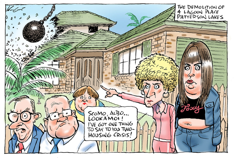 Kath and Kim's housing crisis | Australian Political Cartoon