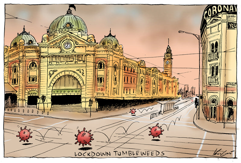 Lockdown tumbleweeds | Covid 19 Cartoon