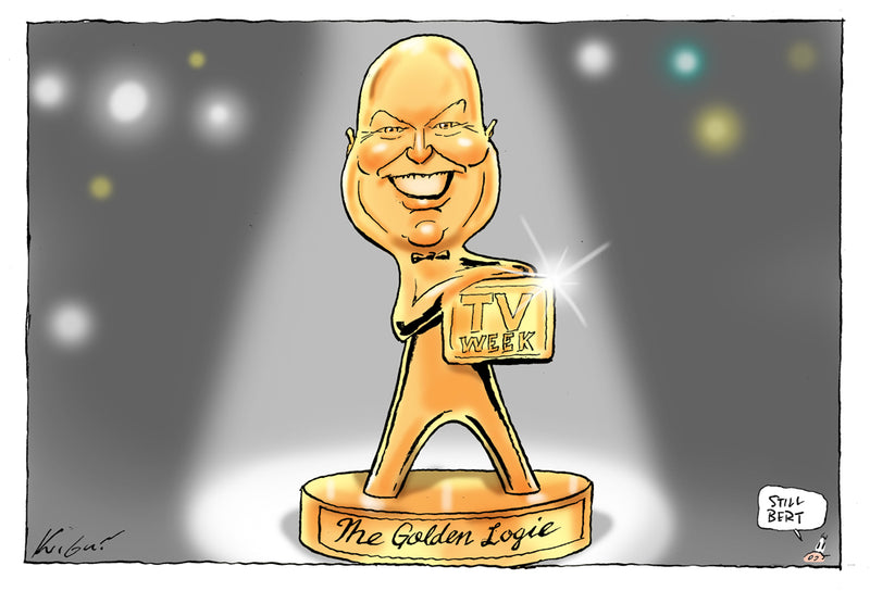 Logie award named after Bert Newton | Celebrity Cartoon