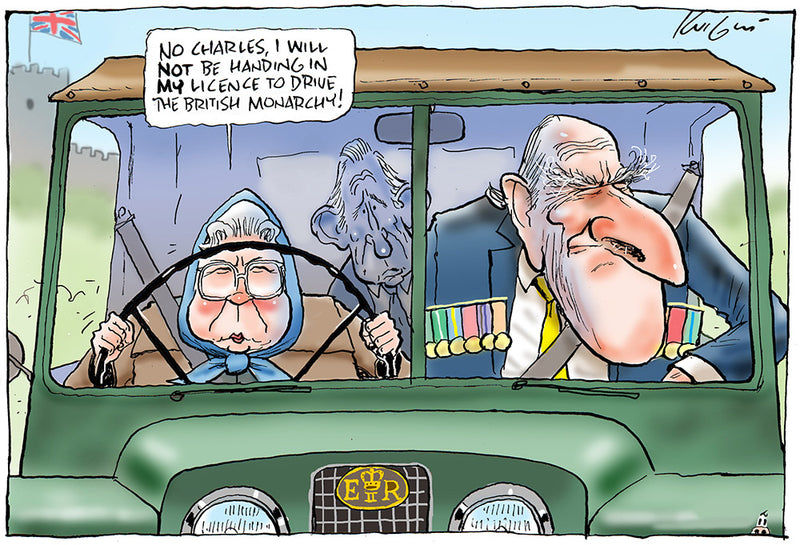 Prince Charles in the back seat to Royal succession | Celebrity Cartoon