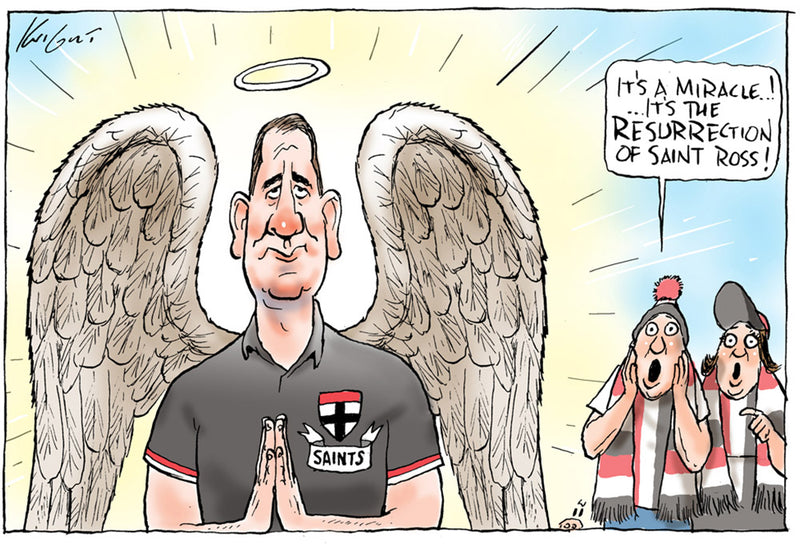 Ross Lyon returns to the Saints | Sports Cartoon