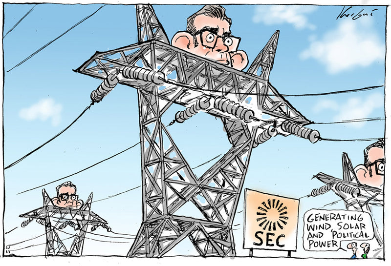 Dan's State electricity commission  | Australian Political Cartoon
