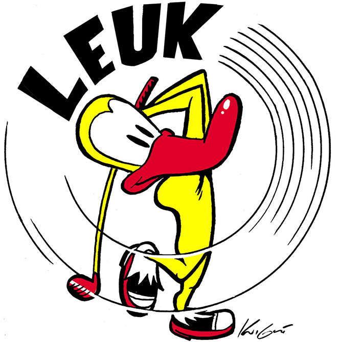 Leuk the duck playing golf | Cancer Foundation