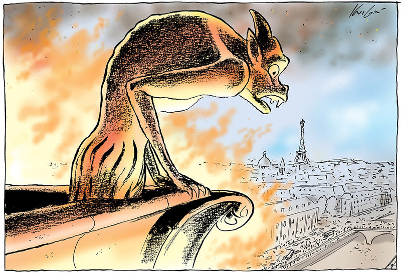 Notre Dame Cathedral in Paris burns | Major Event Cartoon
