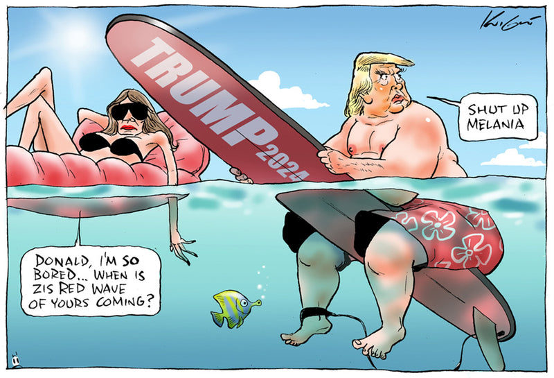 Donald Trump riding the Republican red wave into 2024 | International Political Cartoon