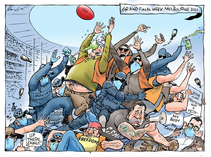 Melbourne's Grand Final Week Chaos | Australian Political Cartoon