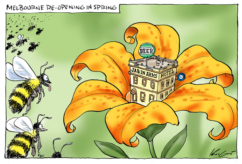 Melbourne Opening up in Spring | Australian Political Cartoon