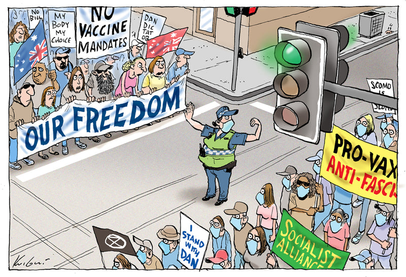 Melbourne, the Protest Capital | Australian Political Cartoon