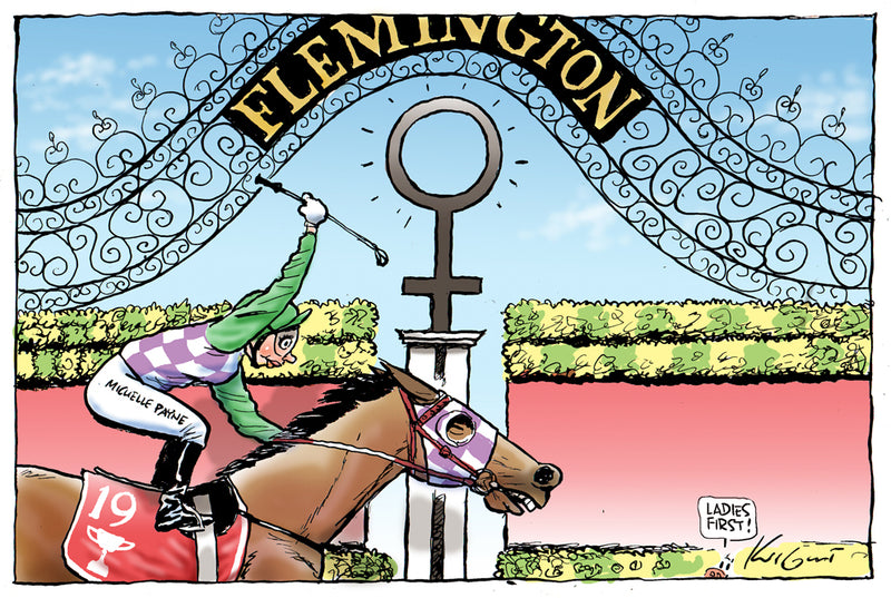 Michelle Payne wins the 2015 Melbourne Cup | Sports Cartoon