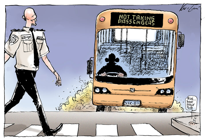 Not taking passengers | Australian Political Cartoon – Knight Cartoons