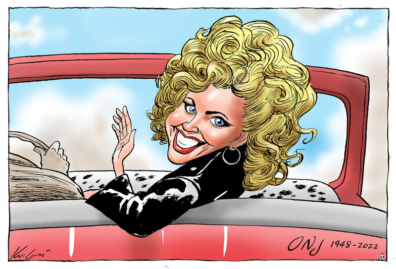 Olivia Newton John farewell | Celebrity Cartoon