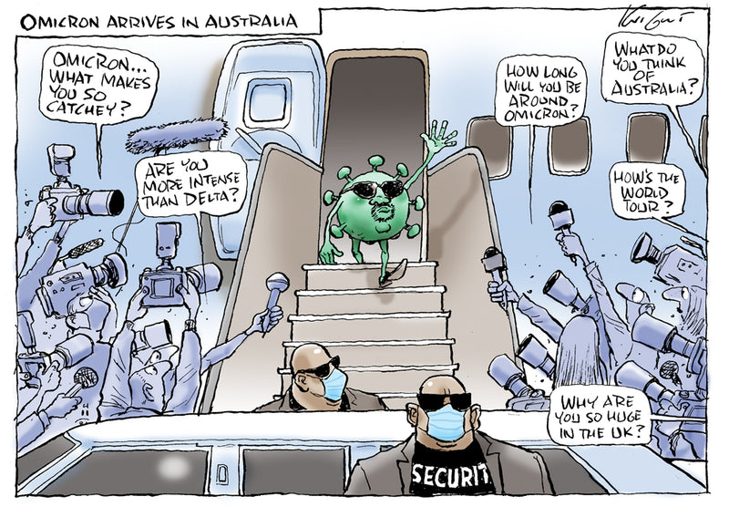 Omicron Arrives in Australia | Covid 19 Cartoon