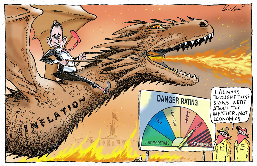 Cartoon About Rationalizing Inflation Our inflation problem | Australian Political Cartoon – Knight Cartoons
