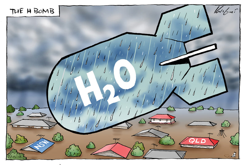 Rain bomb hits QLD and NSW | Major Event Cartoon