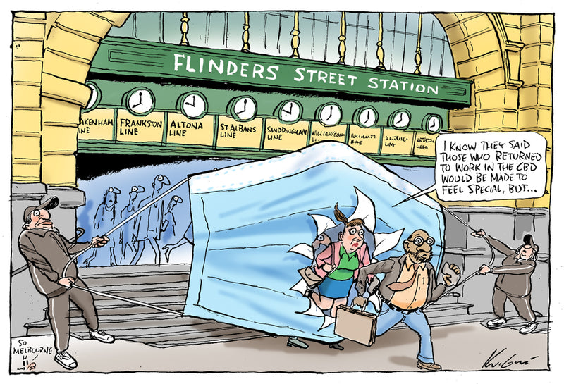Returning to the CBD | Australian Political Cartoon