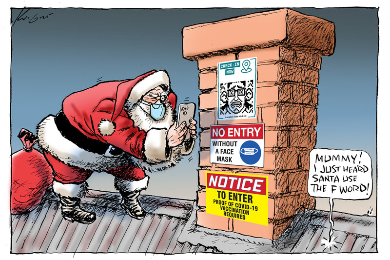 Santa's Xmas 2021| Covid 19 Cartoon