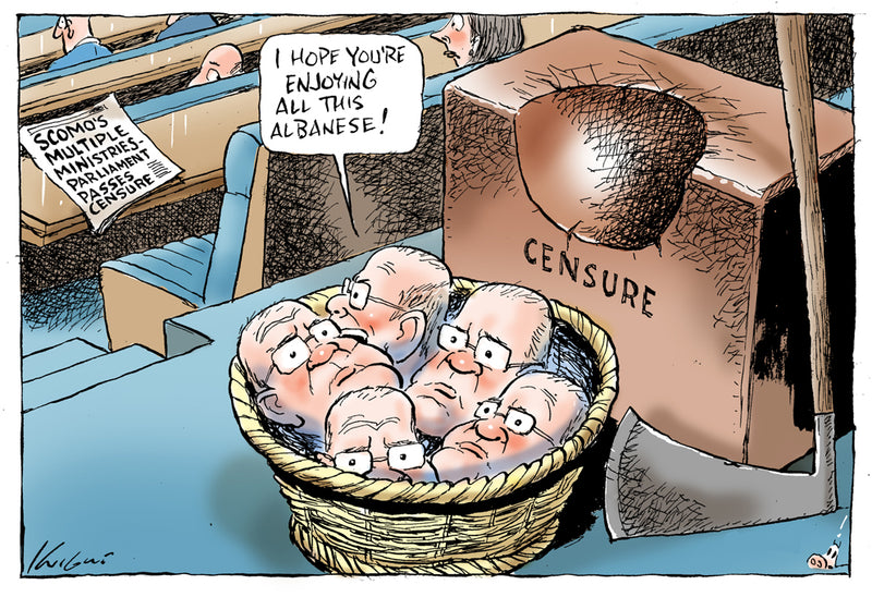 ScoMo censured for secret ministries | Australian Political Cartoon