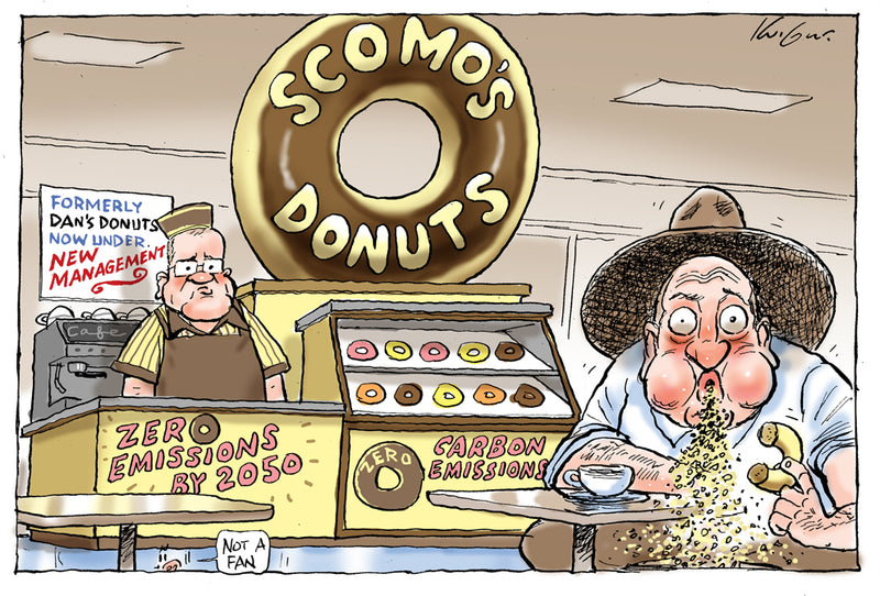 Scomo's Zero Emissions Policy | Australian Political Cartoon