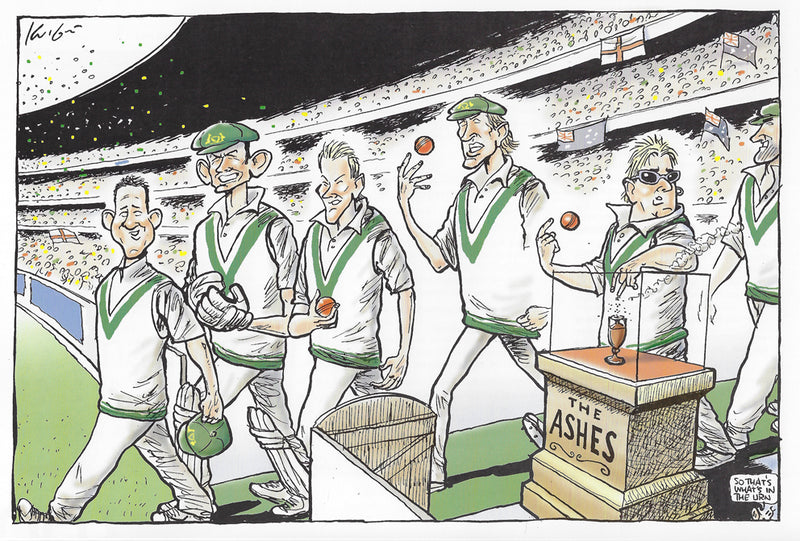 Shane Warne's Ashes 2005-6 | Sports Cartoon