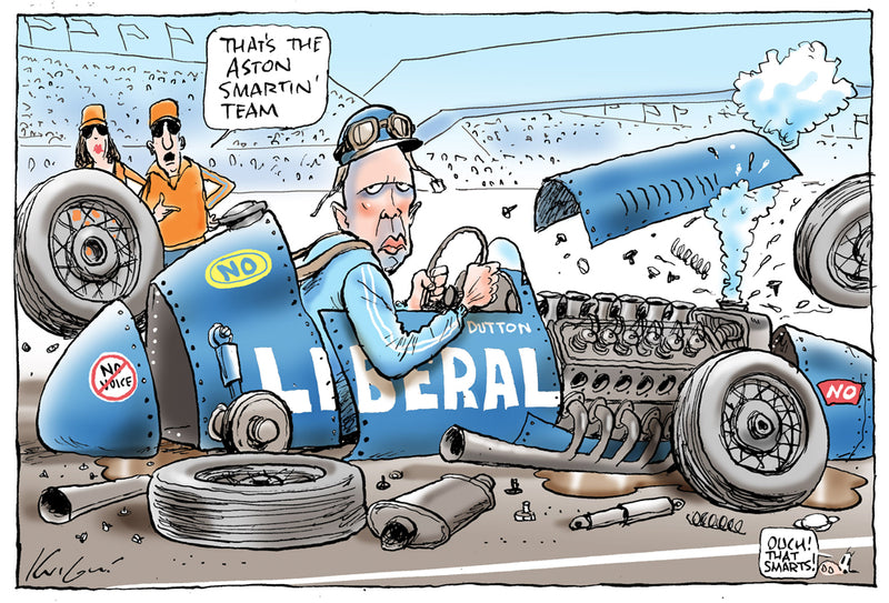 Team Aston Smartin | Australian Political Cartoon