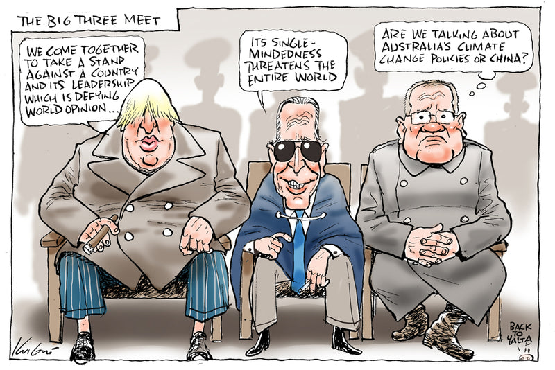 The Big Three Meet | International Political Cartoon