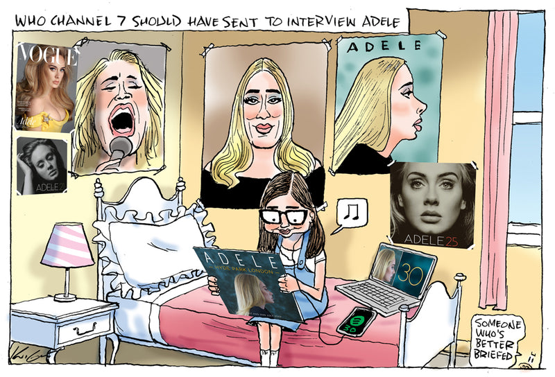 The Channel 7 Adele Interview | Celebrity Cartoon
