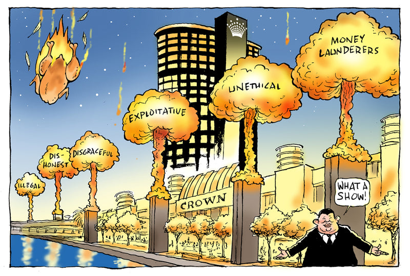 The Royal Commission Pays Out on Crown Casino | Australian Political Cartoon
