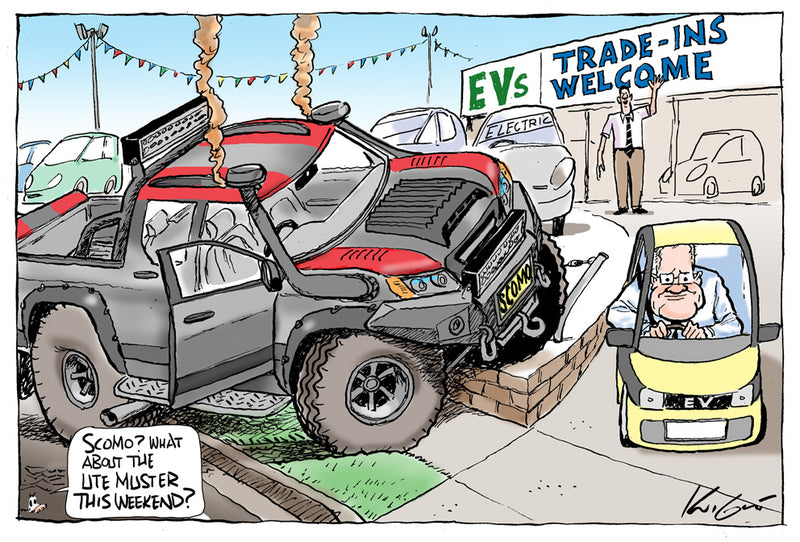The Change to Electric Vehicles | Australian Political Cartoon