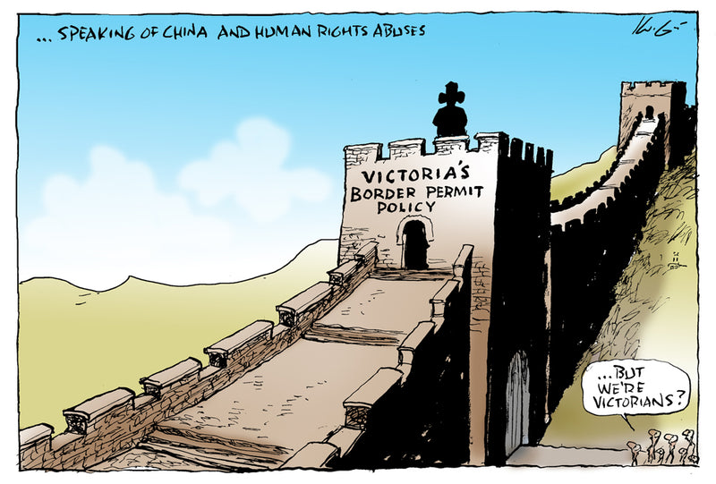 Victoria's Border Permit | Australian Political Cartoon